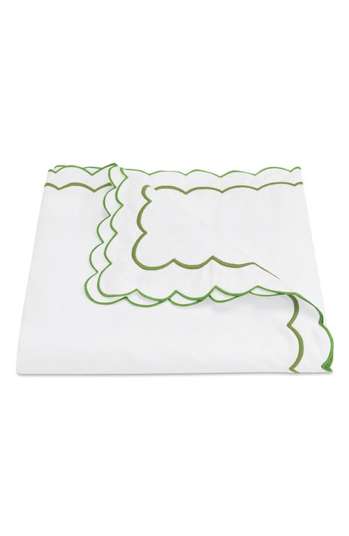 Matouk India Cotton Duvet Cover in Grass at Nordstrom