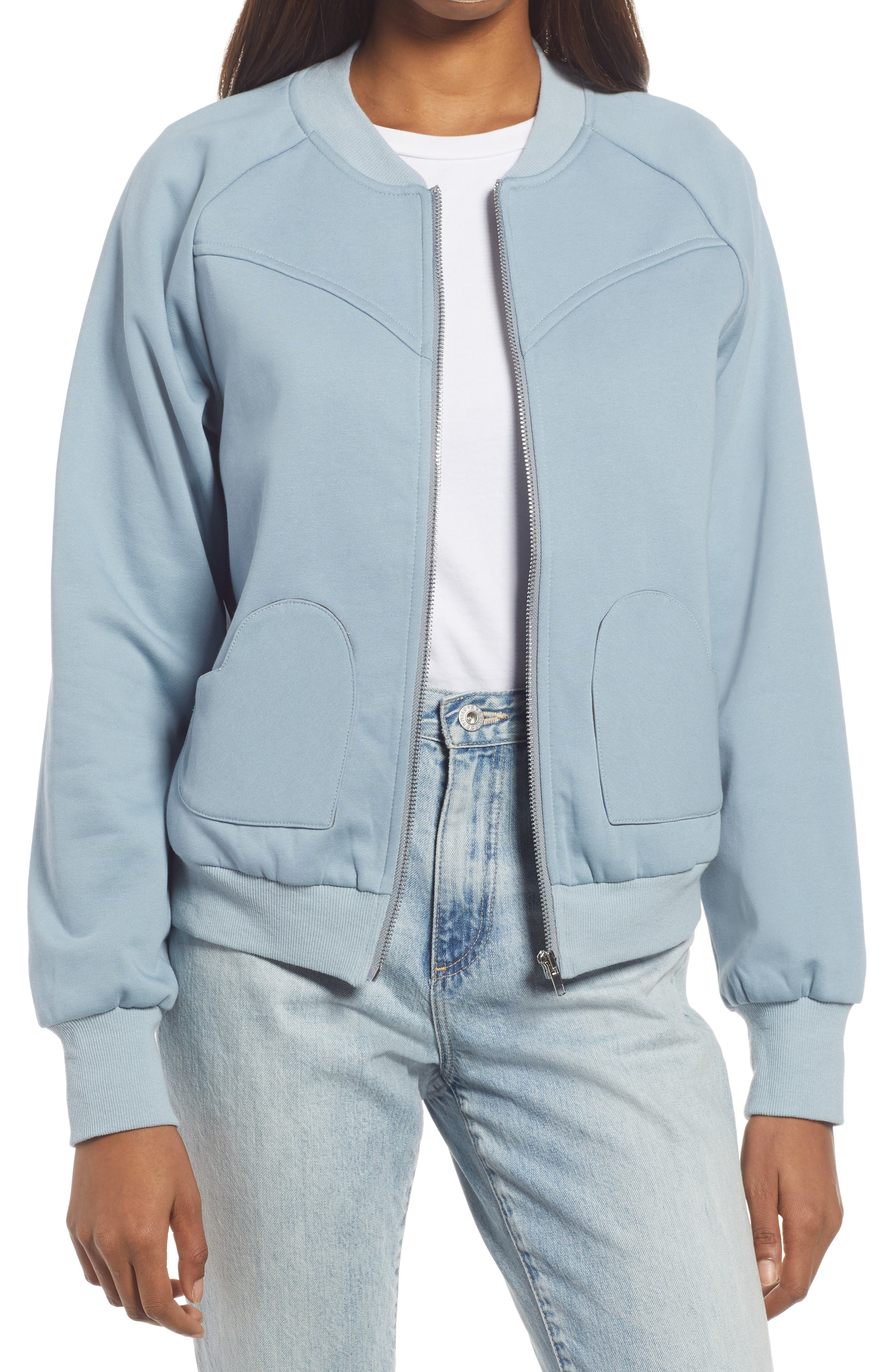 never fully dressed patchwork bomber jacket