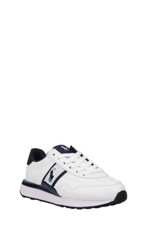 Polo Ralph Lauren Kids' Train 89 Sport Sneaker In White/navy