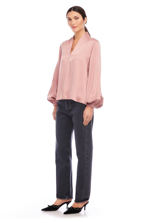 Fifteen Twenty Kiera Blouson Sleeve Top In Mauve In Mauve