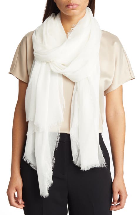 silk white scarf
