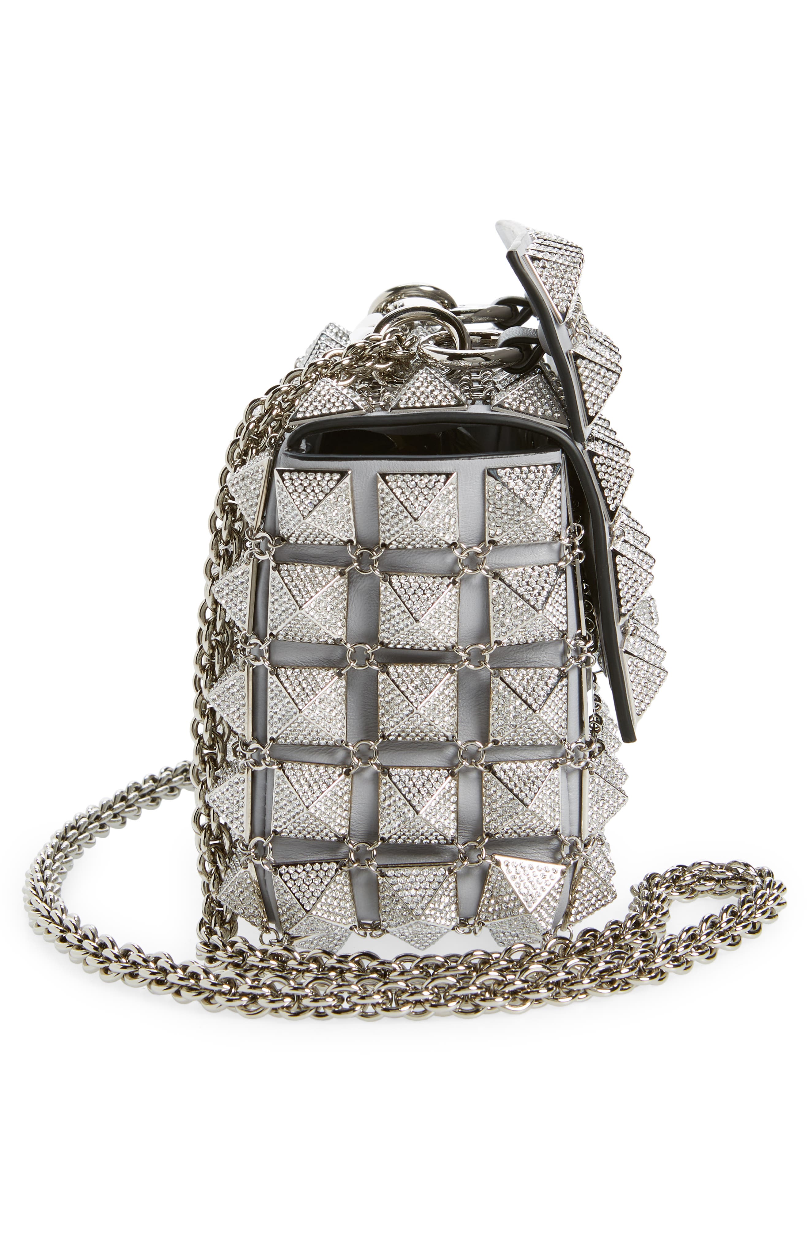 Valentino Roman Stud Medium Crystal Shoulder Bag