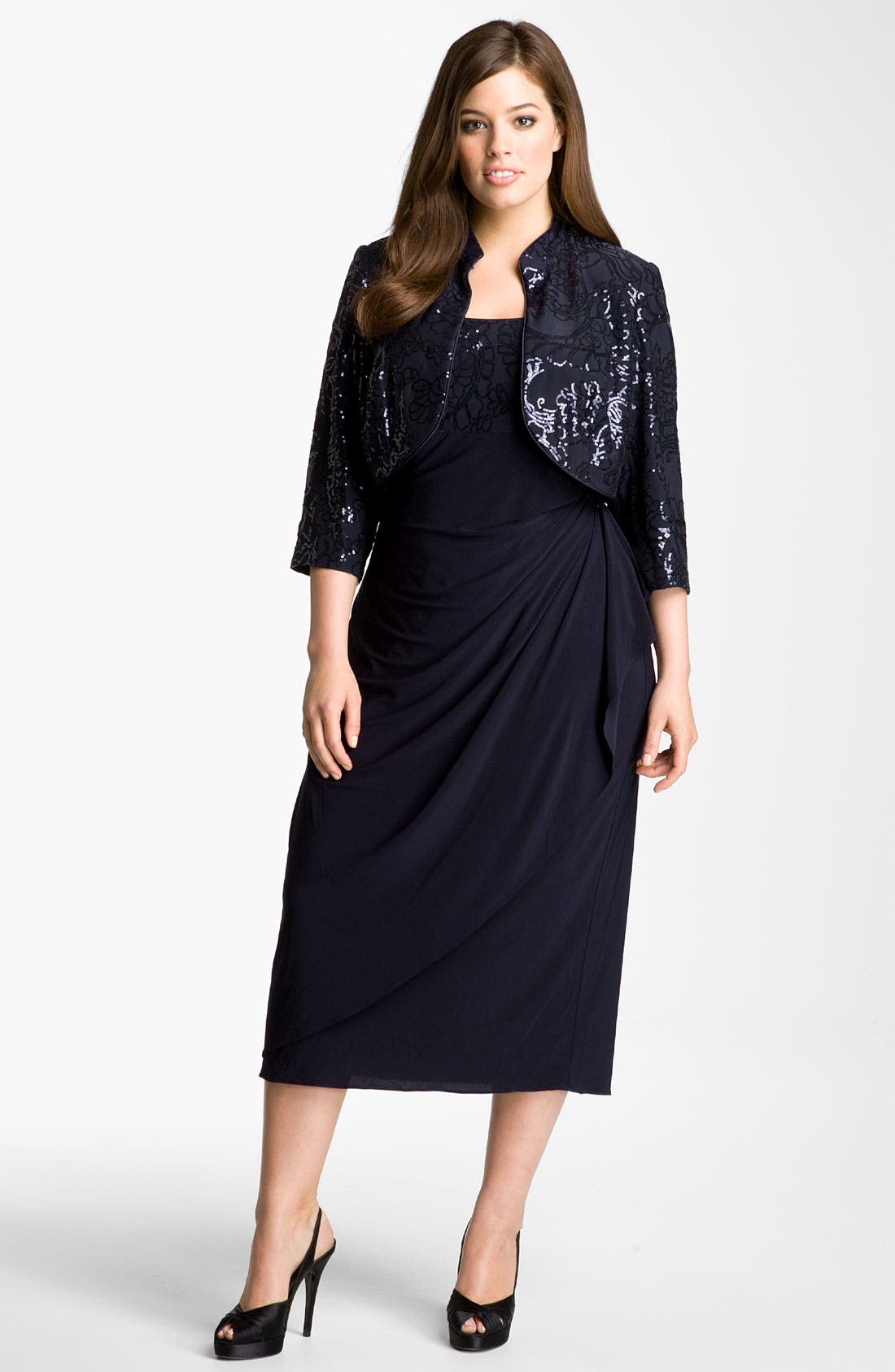 Alex Evenings Gathered Dress & Jacket (Plus Size) Nordstrom