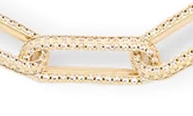 Shop Melinda Maria Carrie Pavé Chain Link Necklace In Gold