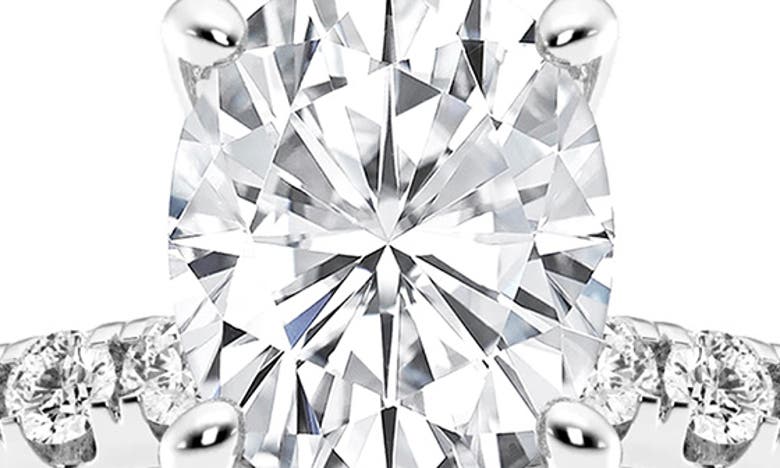 Badgley Mischka Oval Cut Lab Created Diamond Ring In Platinum