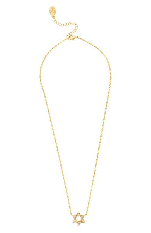 Shop Rivka Friedman Pavé Cz Star Of David Pendant Necklace In 18k Gold