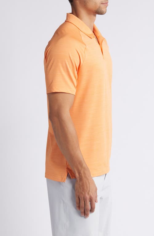 Shop Zella Chip Performance Golf Polo In Orange Pastel