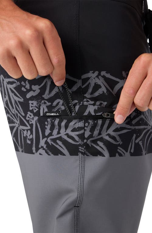 O'neill Hyperfreak Heat Block Swim Trunks In Grey
