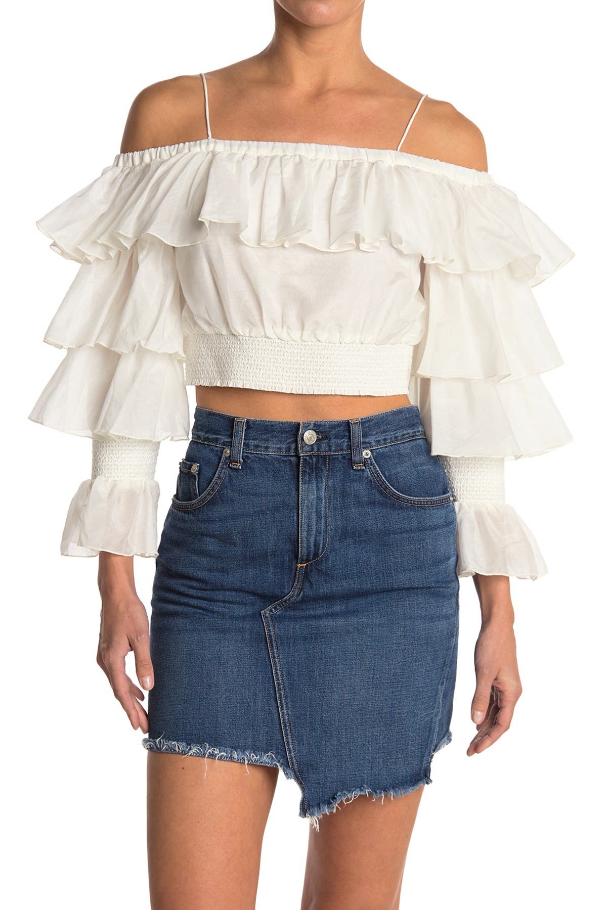 ruffle waist top