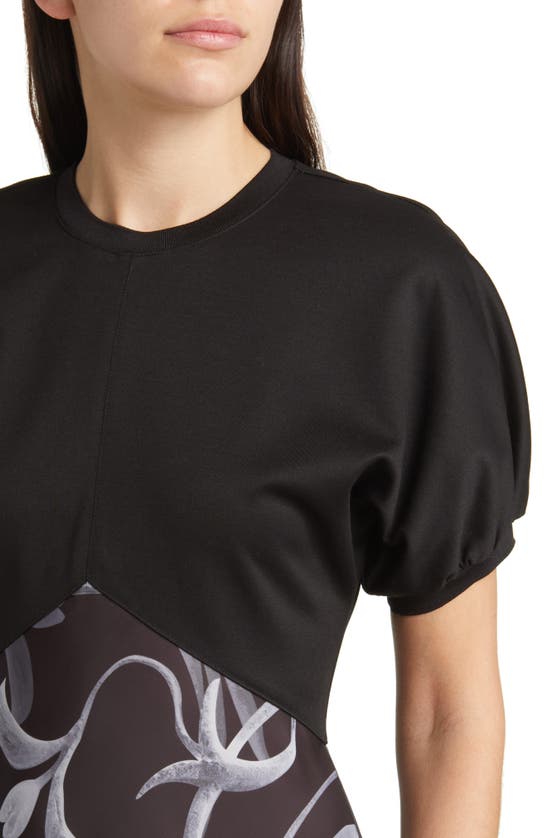 Ted Baker Magylee Floral Mixed Media Dress In Black