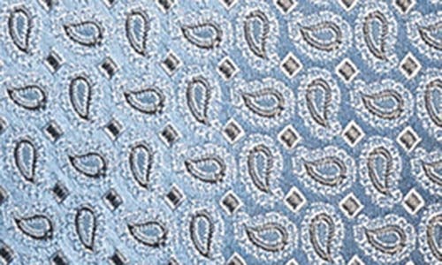 Shop Eton Micropaisley Silk Tie In Lt/pastel Blue