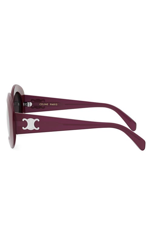 Celine Cl40292u 69a Sunglasses In Shiny Bordeaux/smoke