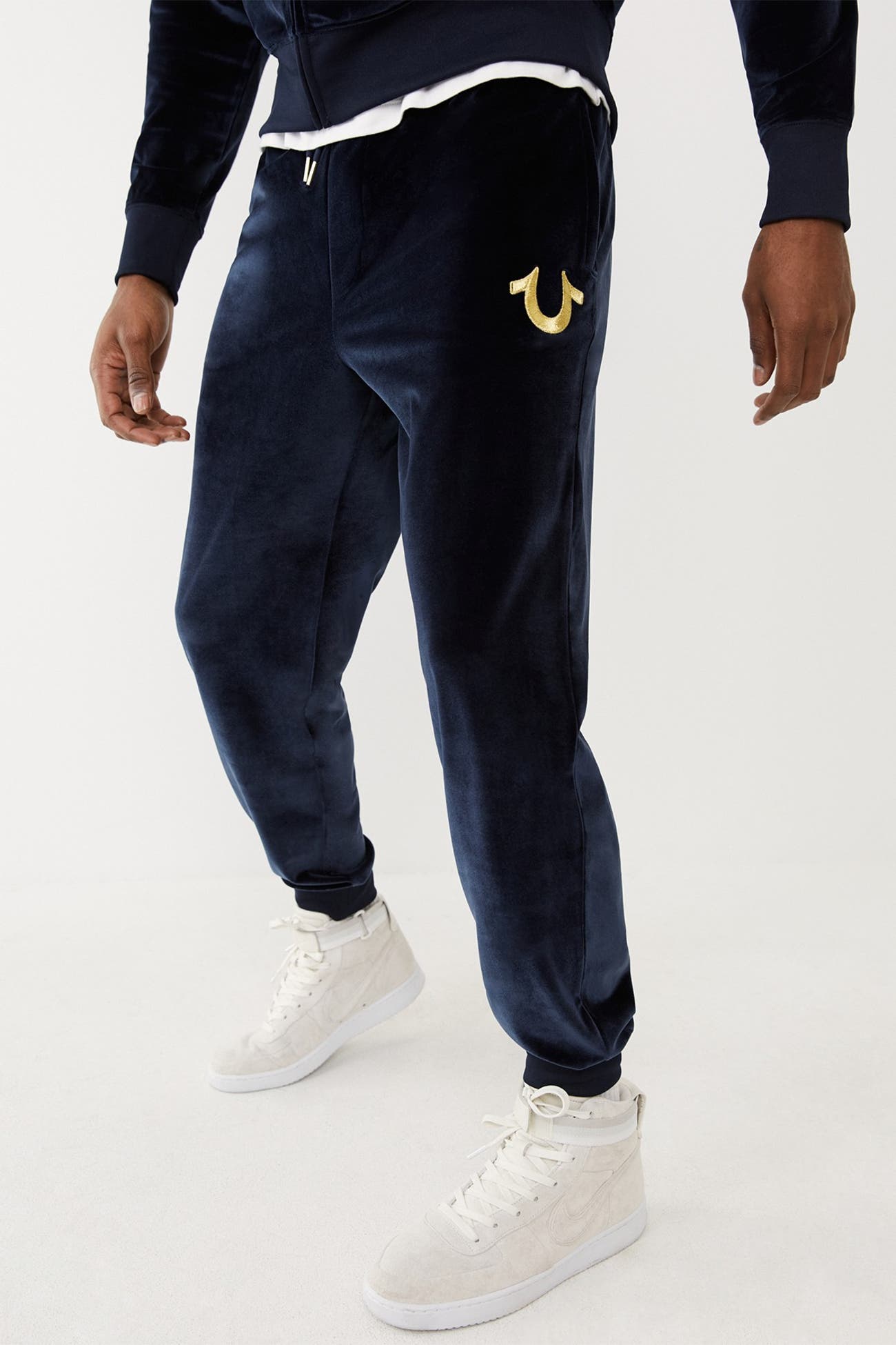 True Religion Velour Logo Branded Joggers Nordstrom Rack