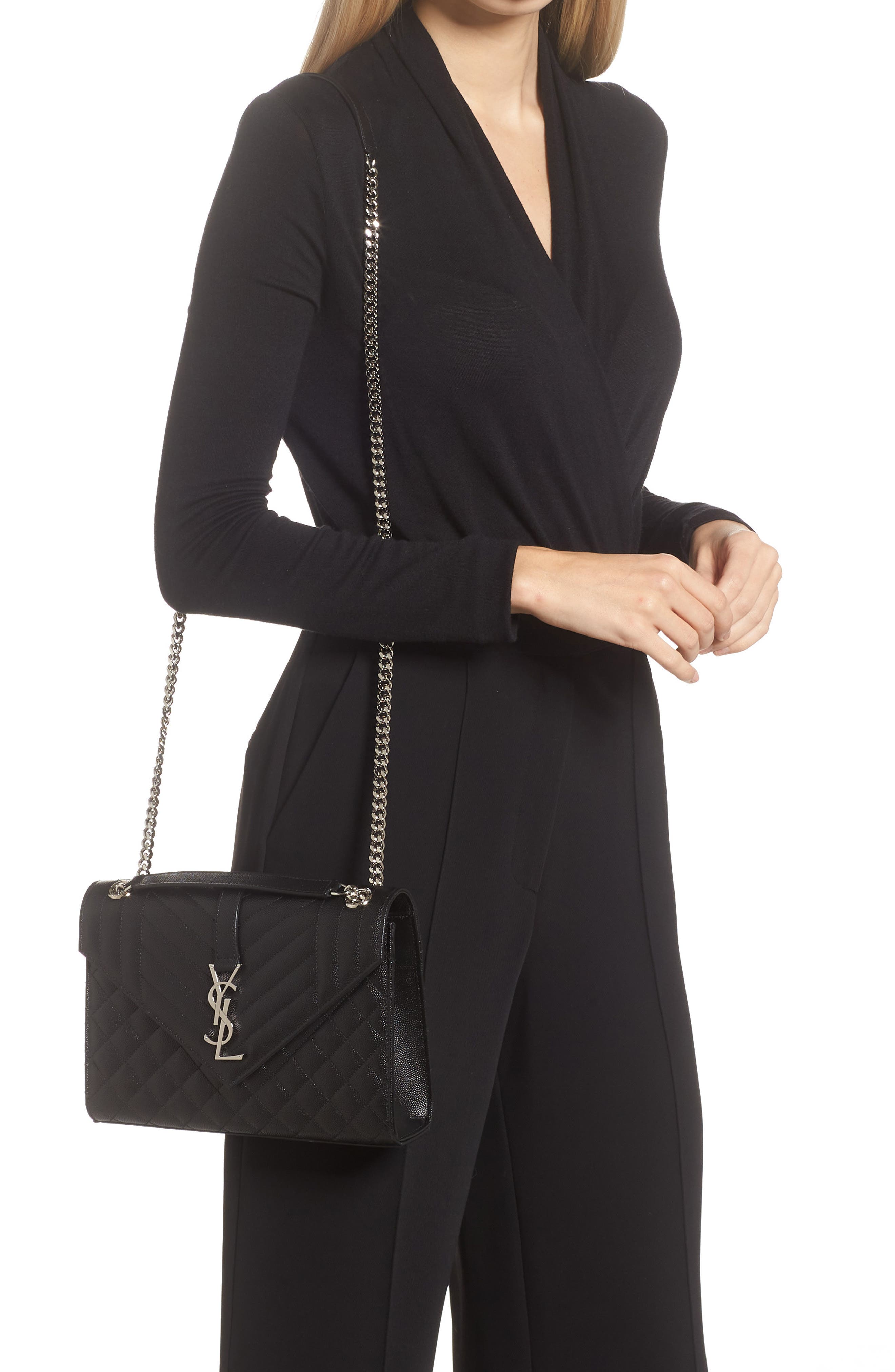 ysl monogram matelasse shoulder bag