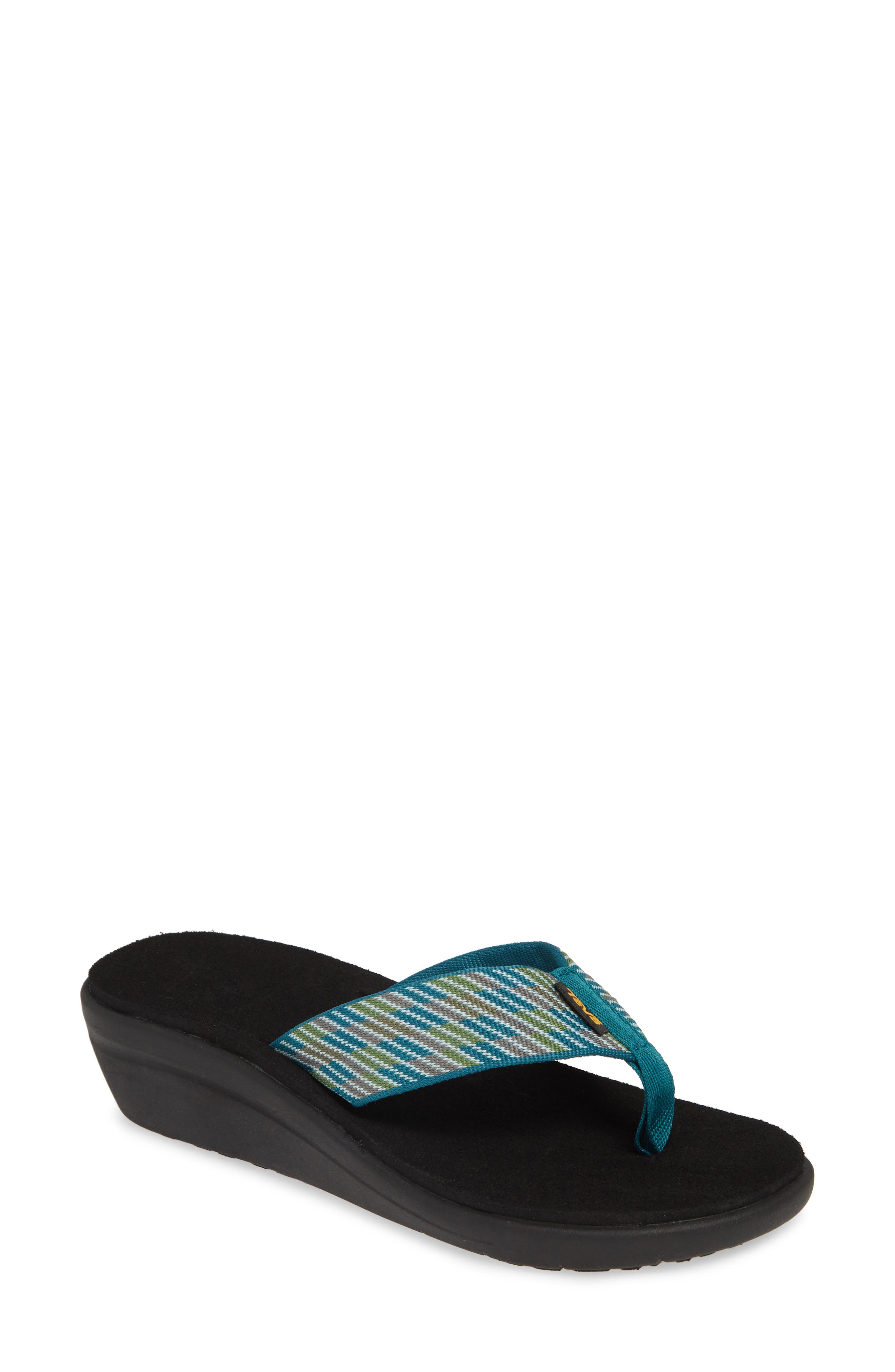 Teva Voya Wedge Flip Flop, Green