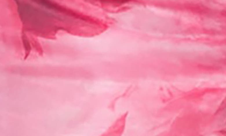 Shop Edikted Wanda Floral Ruffle Detail Mesh Miniskirt In Pink