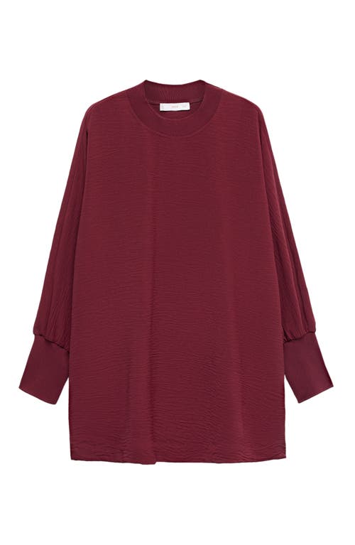 MANGO Oversize Long Sleeve Dress in Cherry at Nordstrom, Size Large