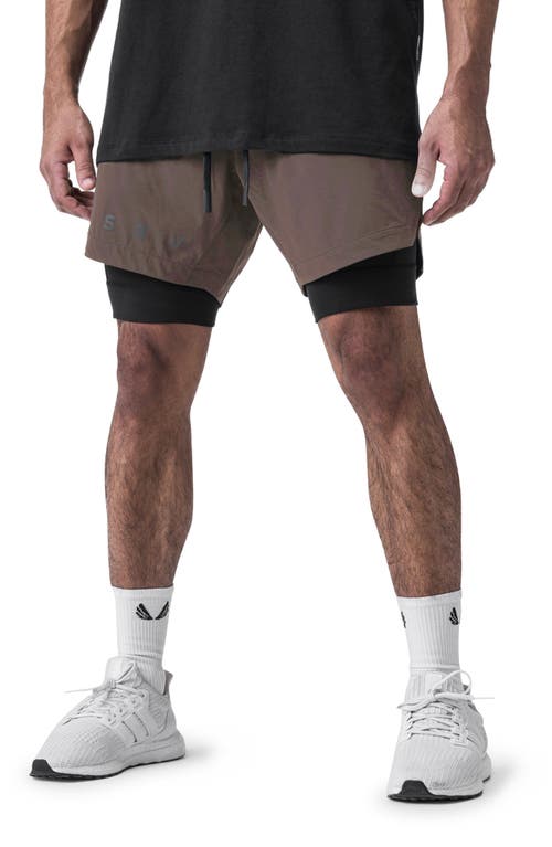 TETRA-LITE 7-Inch Water Repellent Liner Shorts in Deep Taupe Asrv/Black