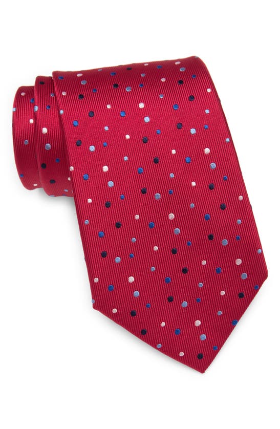 Duchamp Multi Dot Tie In Red