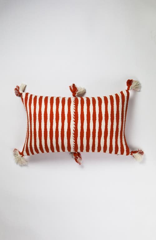 ARCHIVE NEW YORK ARCHIVE NEW YORK ANTIGUA CLASSIC STRIPED HANDWOVEN COTTON THROW PILLOW