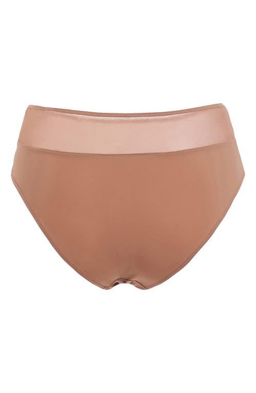 Wolford Mesh Panel Briefs In Macchiato