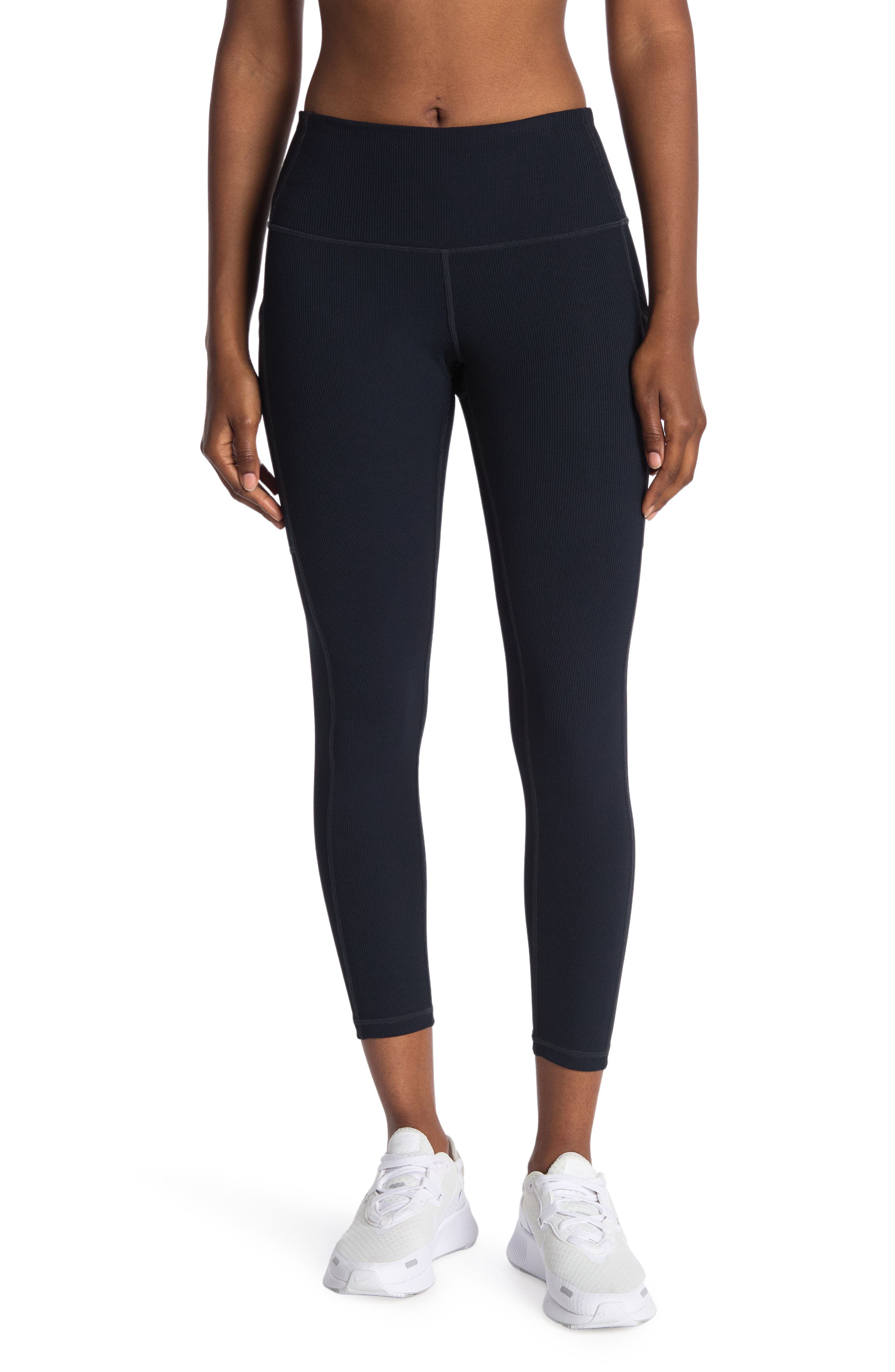 Z By Zella Daily High Waist Ribbed Pocket Leggings In Dark Blue1