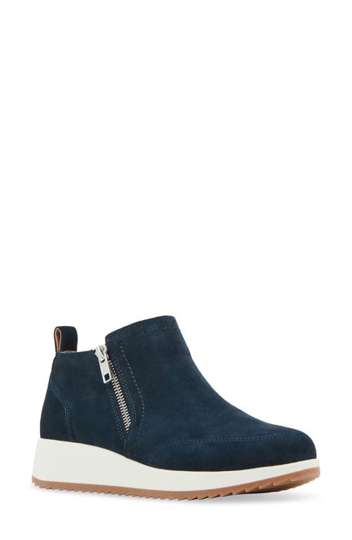 Shop Blondo Ellorie Waterproof Wedge Sneaker In Navy Suede