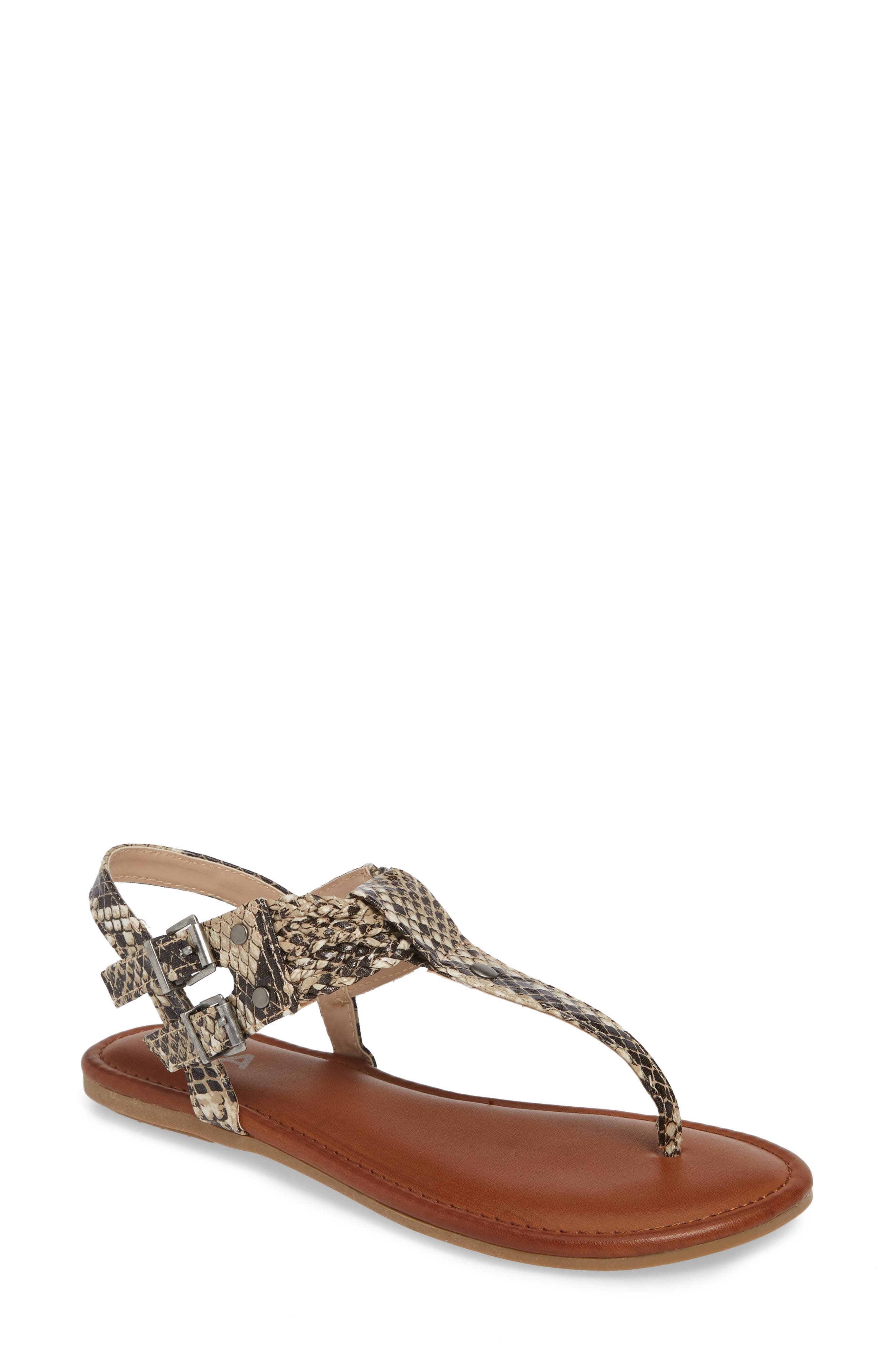 Mia Martha Double Buckle Sandal- Beige