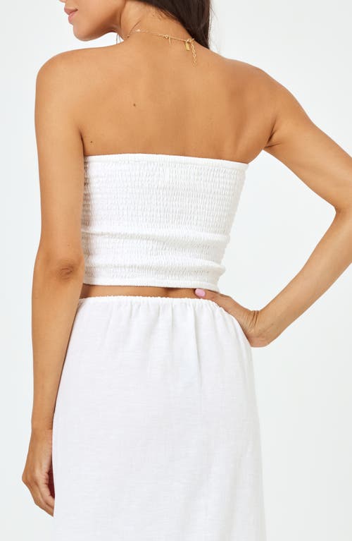 Shop L*space Lspace Summer Feels Smocked Tube Top In Cream