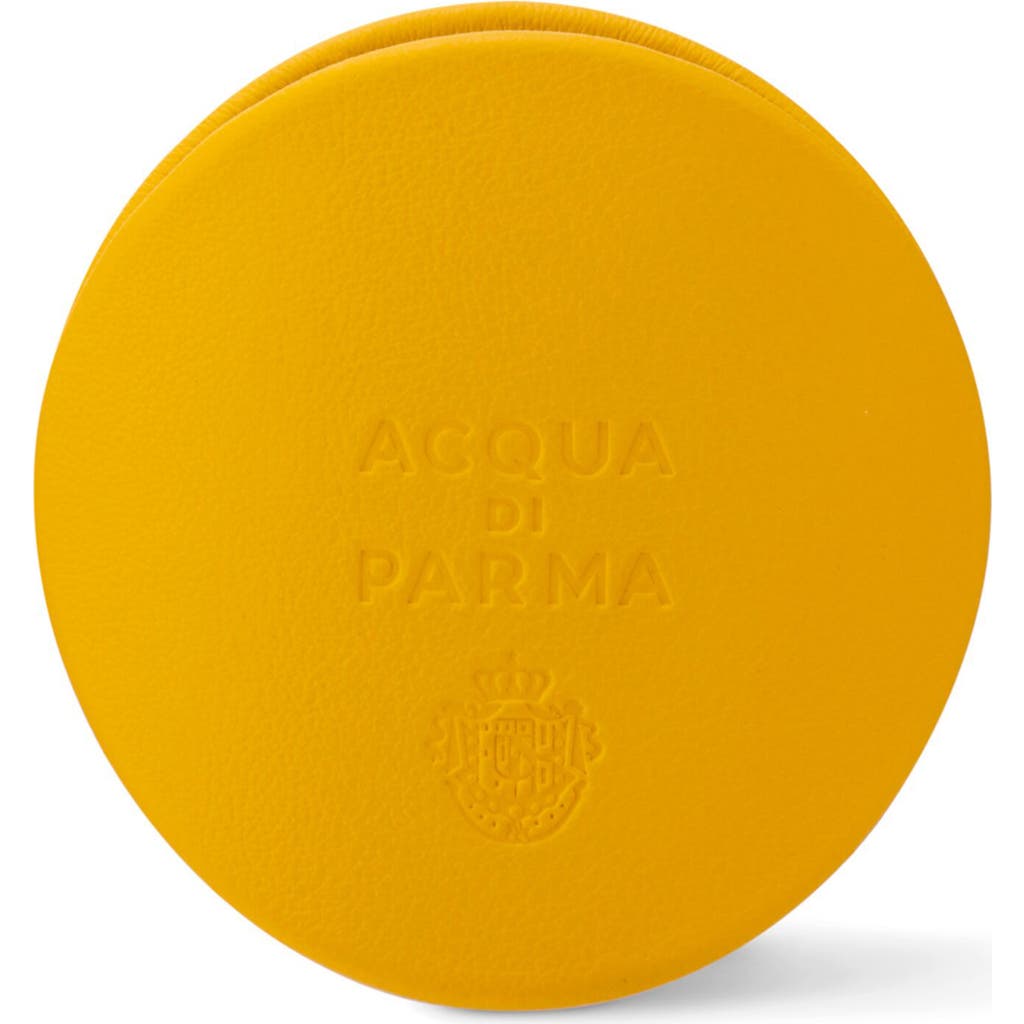 Acqua Di Parma Yellow Leather Car Diffuser Case In Yellow Leather