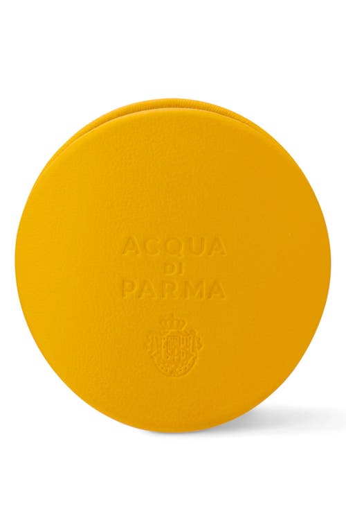Acqua Di Parma Yellow Leather Car Diffuser Case In Yellow Leather