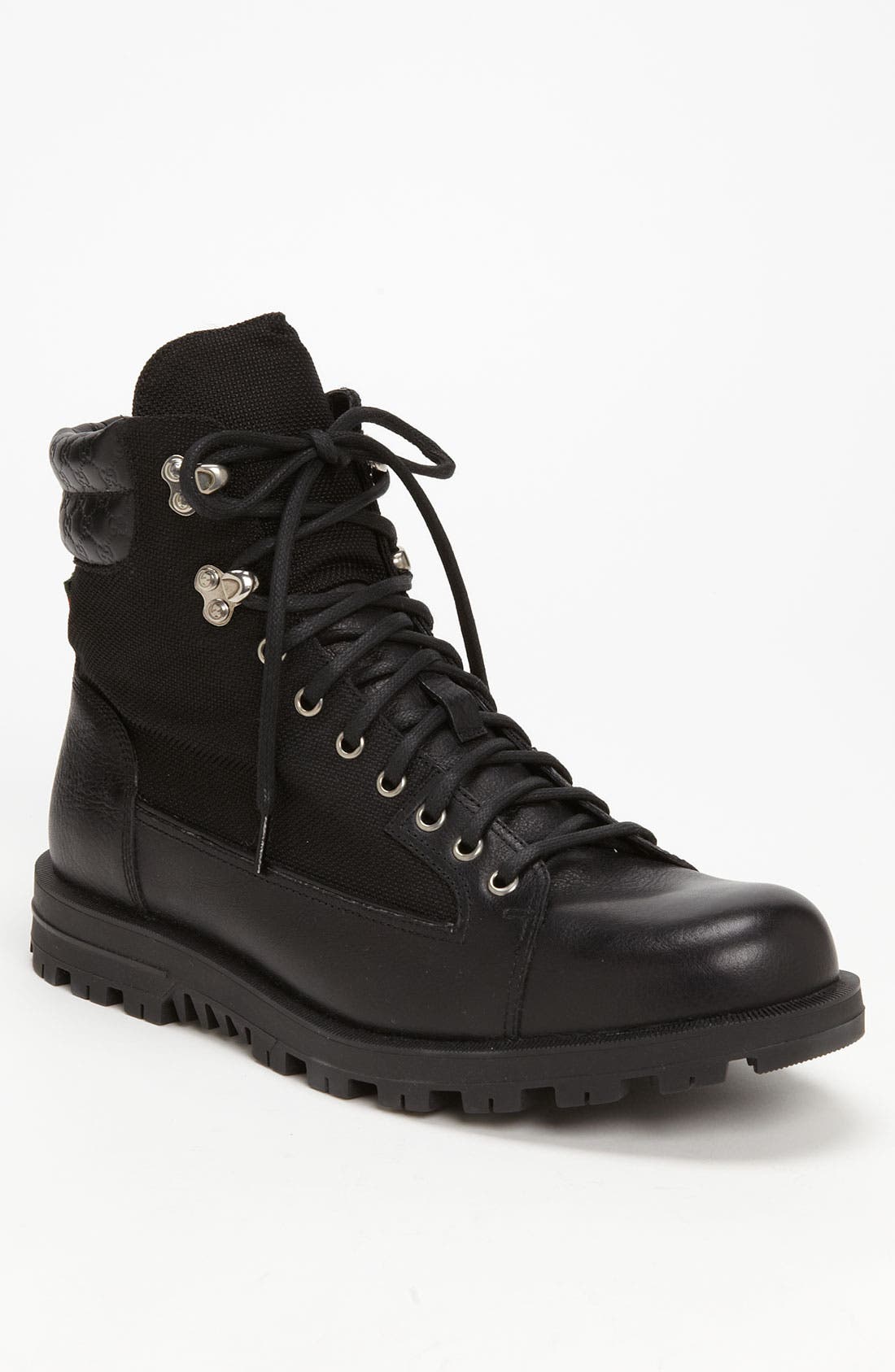 gucci leather combat boot