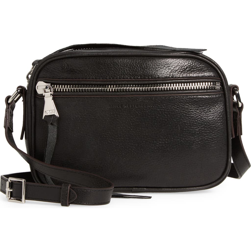Shop Aimee Kestenberg Berlin Leather Crossbody Bag In Black Vintage