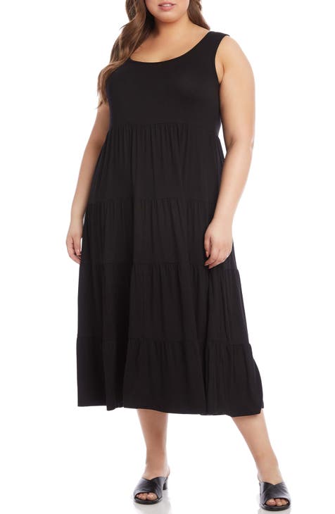 Tiered Midi Dress (Plus Size)