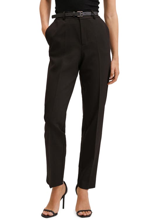MANGO Belted Pants in Black at Nordstrom, Size 10