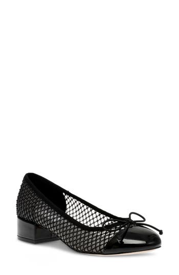 Steve Madden Women's Cherish Slip On Bow Flats In Black Rhinestone