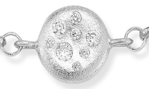 Sphera Milano Pavé Station Button Bracelet In Silver