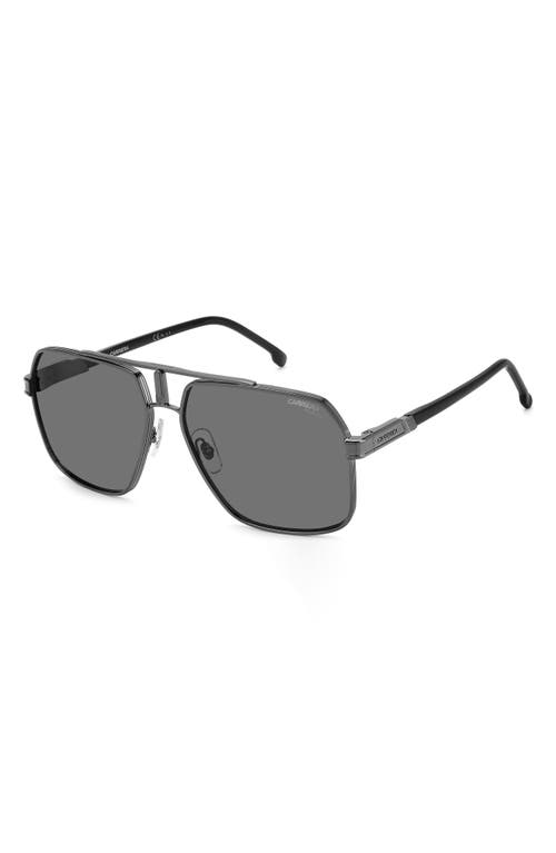 Shop Carrera Eyewear 62mm Polarized Rectangular Sunglasses In Dark Ruth Black/gray Polar