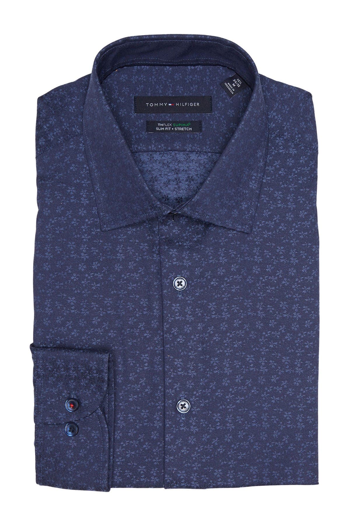 tommy hilfiger blue dress shirt