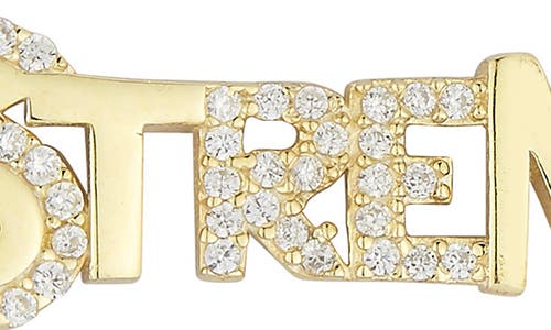 Glaze Jewelry Cz 'strength' Pendant Necklace In Gold