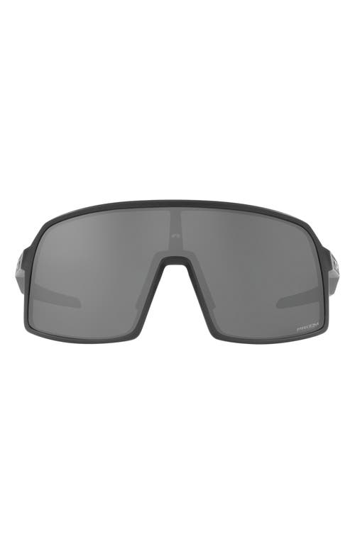 Oakley Sutro 128mm Shield Sunglasses in Shiny Black at Nordstrom