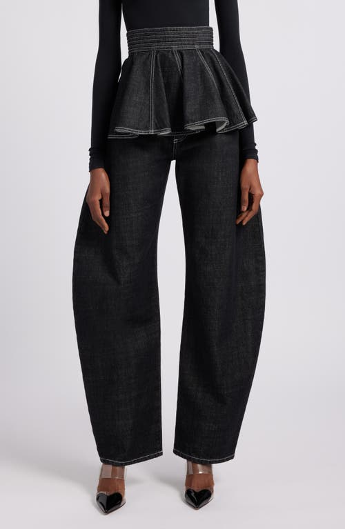 Alaïa Denim Skirt Belt in Denim Noir