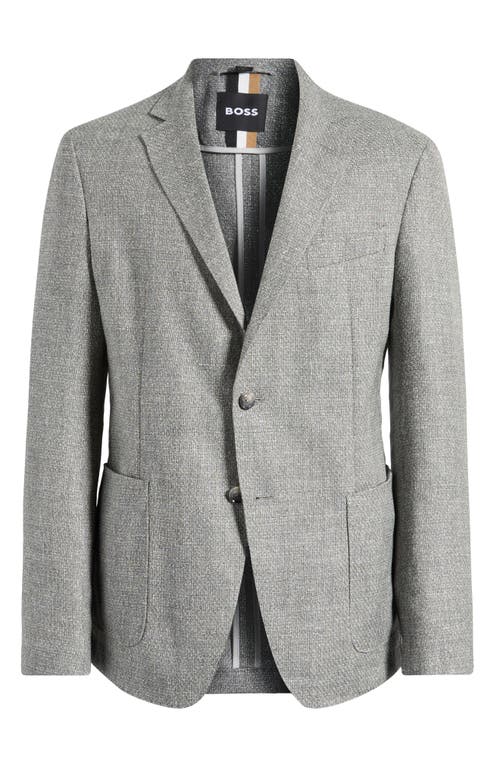 Shop Hugo Boss Boss Hanry Textured Wool & Linen Sport Coat In Silver