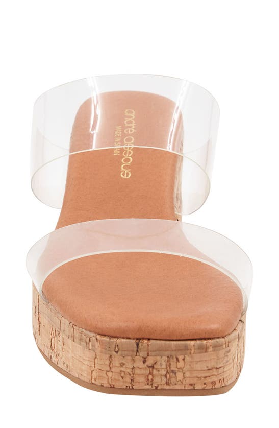 Andre Assous Cairo Womens Padded Insole Block Heel In Clear