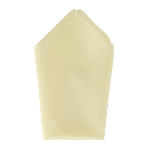 Trafalgar The Gatsby Solid 12 Inch Silk Pocket Square In Yellow
