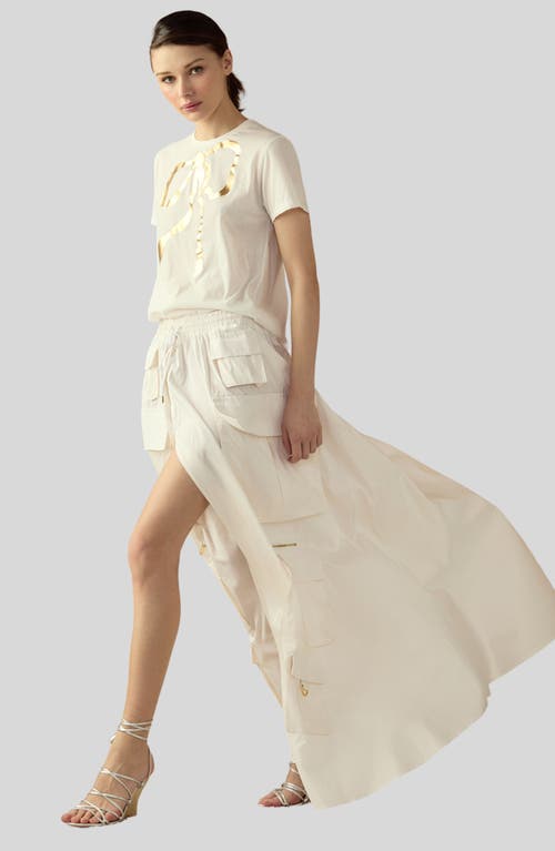 Shop Cynthia Rowley Taffeta Cargo Skirt In White