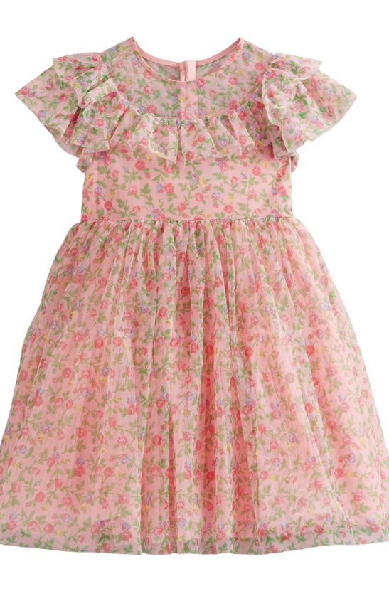 Boden Kids' Floral Tulle Dress In Rambling Rose Floral