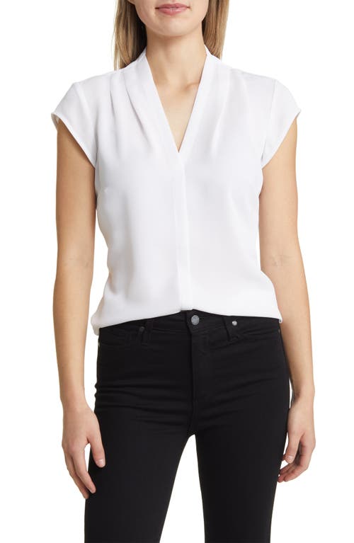 NIC+ZOE Day to Night Cap Sleeve Top in Paper White at Nordstrom, Size Medium