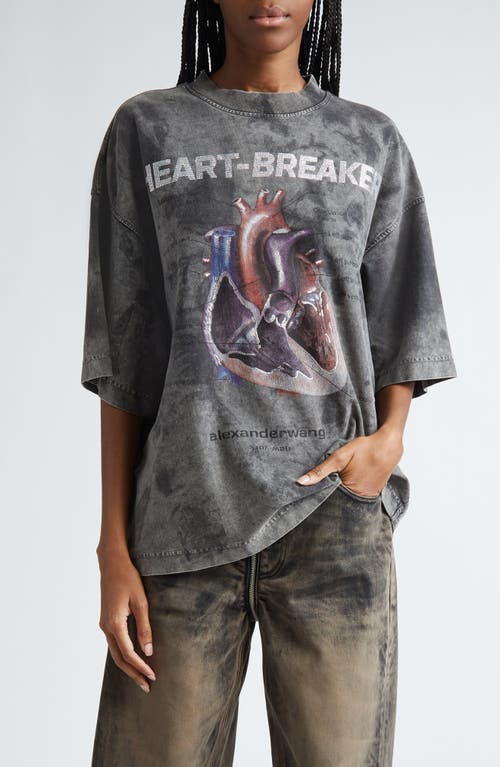 Alexander Wang Heartbreaker Oversize Graphic T-Shirt Storm Bleach Out at Nordstrom,