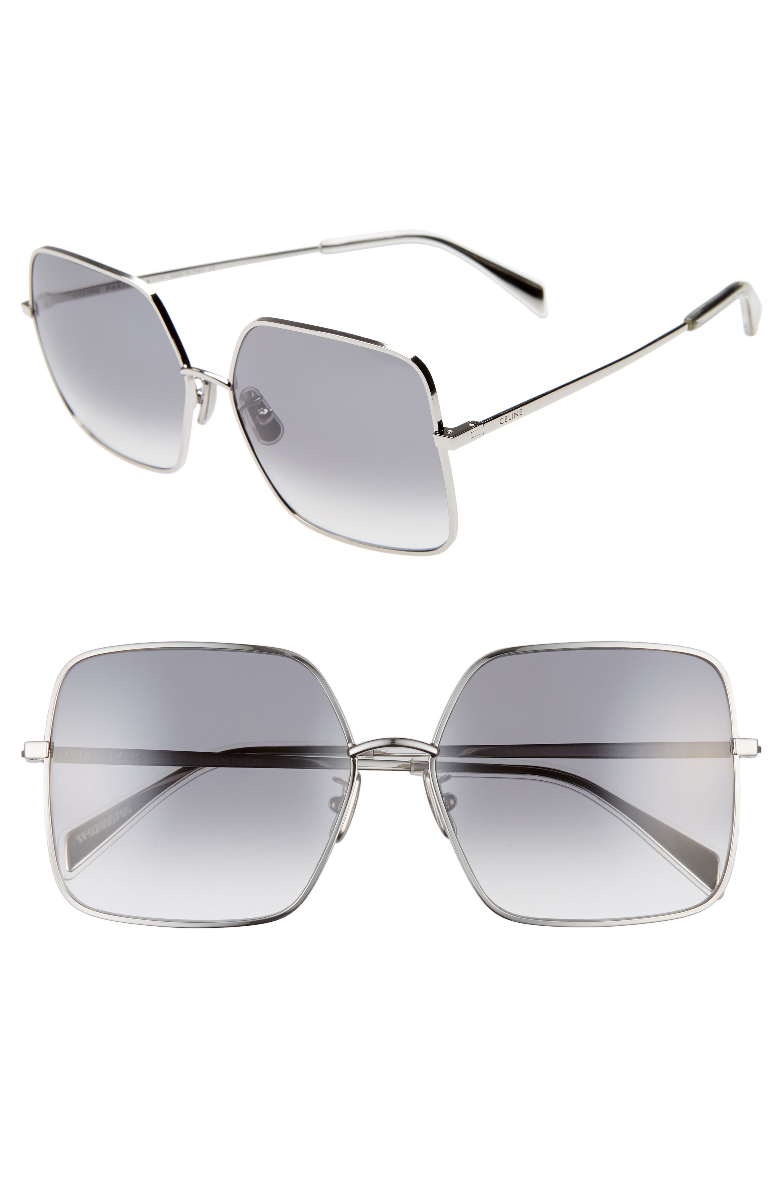 CELINE 60mm Gradient Square Sunglasses Nordstrom
